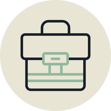 Çanta simgesinin vektör illüstrasyonu