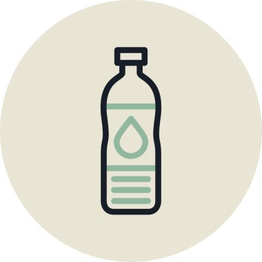 Su şişesi. Web simgesi basit tasarım