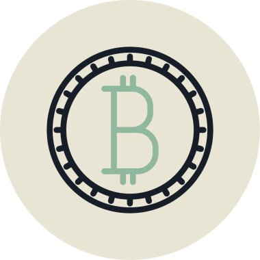 bitcoin. Web simgesi basit illüstrasyon