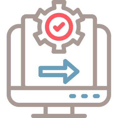 Bilgisayar. Web simgesi basit illüstrasyon