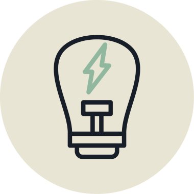 Ampul. Web simgesi basit illüstrasyon