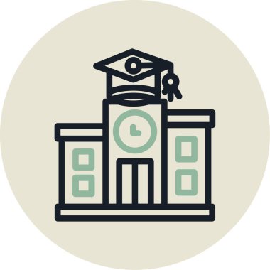 mezuniyet kapsülü vektör illüstrasyonu