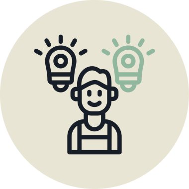 Ampul. Web simgesi basit illüstrasyon