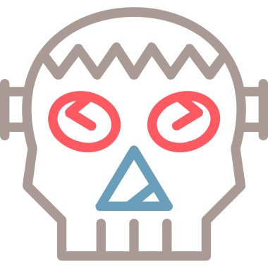 Kafatası. Web simgesi basit illüstrasyon