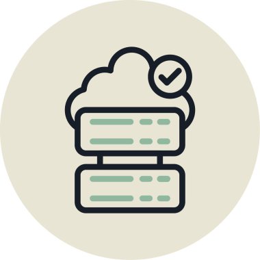 Bulut veri depolama simgesi - özet biçimi