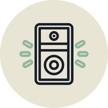 Benzersiz Radyo Vektörü Kabartma Simgesi