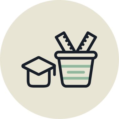 Bir bitki simgesinin vektör illüstrasyonu