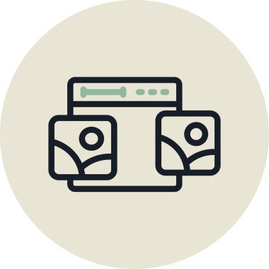 kamera simgesi vektör illüstrasyonu