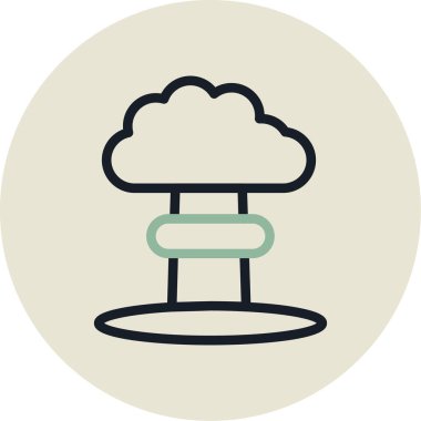 Bulut. Web simgesi basit illüstrasyon