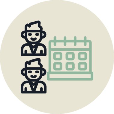 Takvim simgesi vektör illüstrasyonu