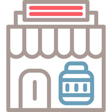 Dükkan. Web simgesi basit illüstrasyon