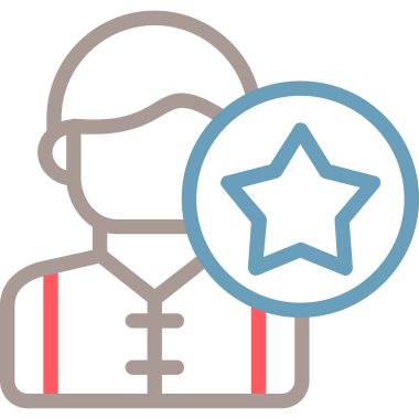 Avatar man simgesi vektör illüstrasyonu