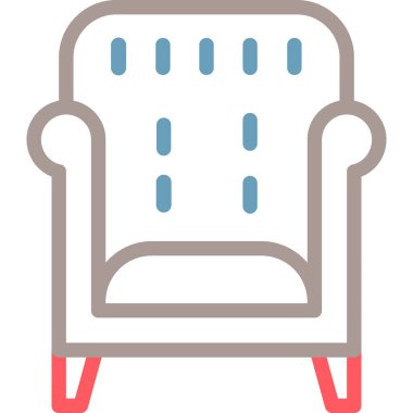 Kanepe. Web simgesi basit illüstrasyon