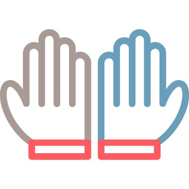 Eldiven simgesi, vektör illüstrasyonu