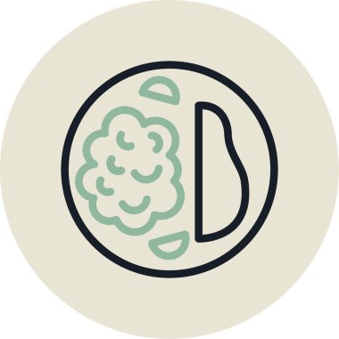 beyin ikonu vektör illüstrasyonu