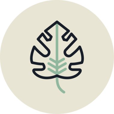 Yaprak ikonu vektör illüstrasyonu