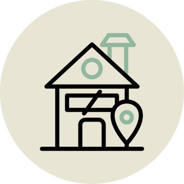 Ev. Web simgesi basit illüstrasyon