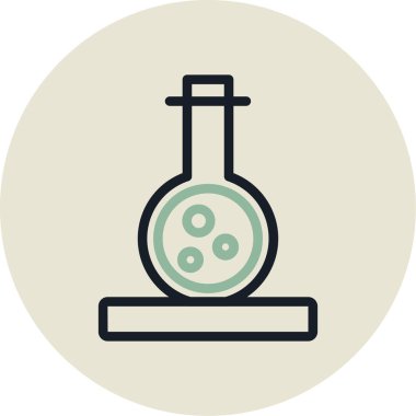 Kimya. Web simgesi basit illüstrasyon