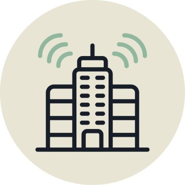 Modern yapı simgesinin vektör illüstrasyonu