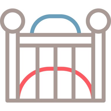 adreslerin vektör çizgisi rengi simgesi