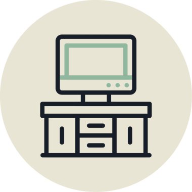 Bilgisayar. Web simgesi basit illüstrasyon