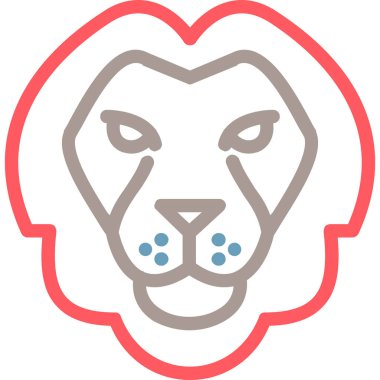 Aslan simgesi vektör illüstrasyonu