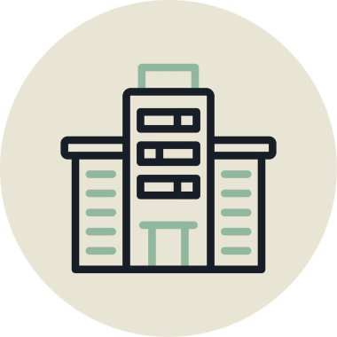 Modern yapı simgesinin vektör illüstrasyonu