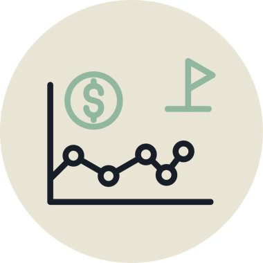 iş grafiği ikon vektör illüstrasyonu