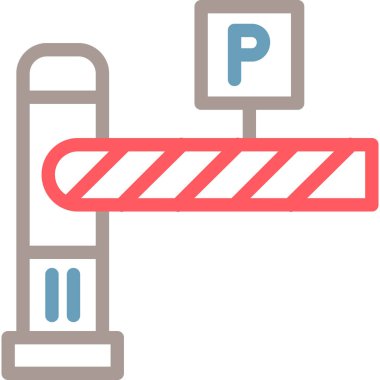 Bariyer. Web simgesi basit illüstrasyon