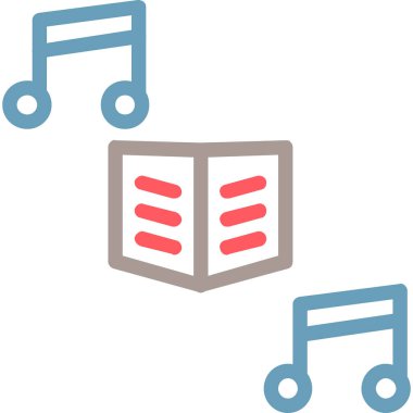 Müzik simgesi vektör illüstrasyonu