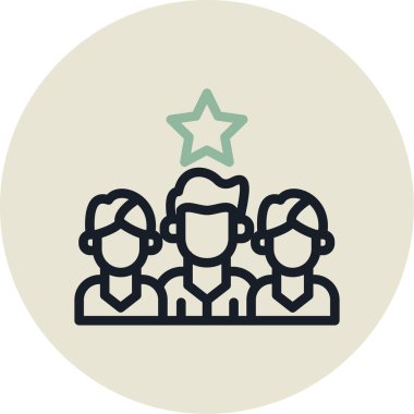 İnsanlar. Web simgesi vektör illüstrasyonu