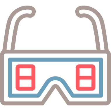 Gözlükler. Web simgesi basit illüstrasyon