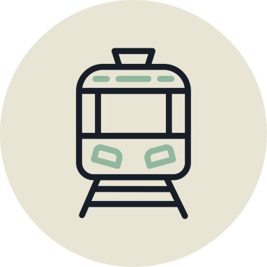 tren simgesi vektör illüstrasyonu