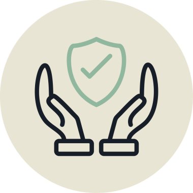 Modern kalkan simgesinin vektör çizimi