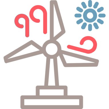 Yel değirmeni Web simgesi basit illüstrasyon