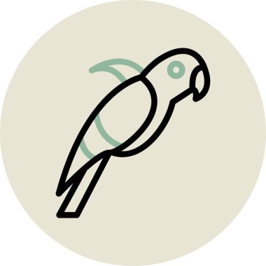 hayvan kuş simgesi ile doldurulmuş dış hat biçimi