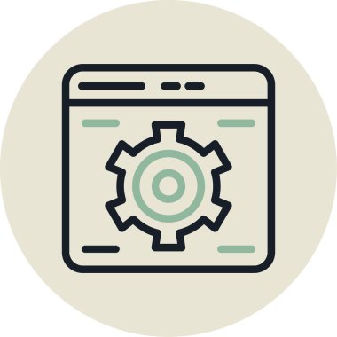 ayarlar renkli vektör simgesi ayarlanıyor