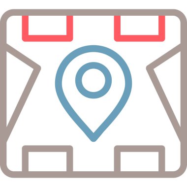 konumu simgesi harita, illüstrasyon vektör