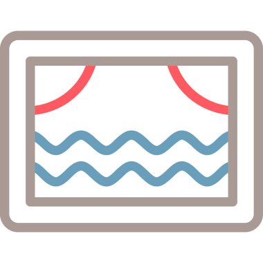 Yüzme havuzu. Basit resimleme