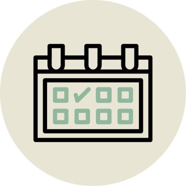 Takvim simgesi vektör illüstrasyonu