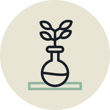 Bitki. Web simgesi basit illüstrasyon