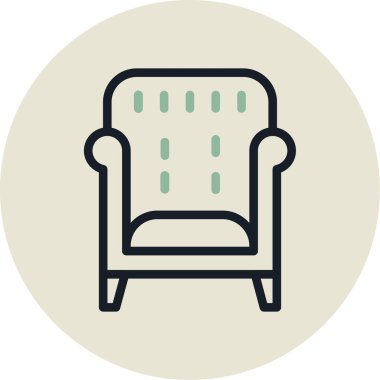 Koltuk. Web simgesi basit illüstrasyon