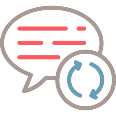 Konuş. Web simgesi basit illüstrasyon