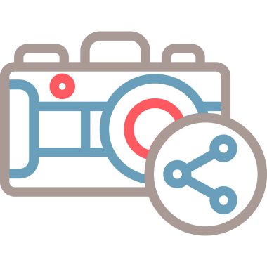 kamera simgesi vektör illüstrasyonu