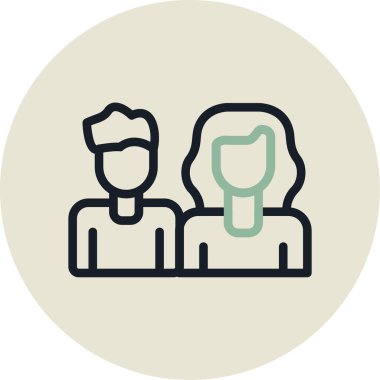 İnsanlar. Web simgesi basit illüstrasyon