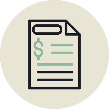 Bill simgesi vektör illüstrasyonu