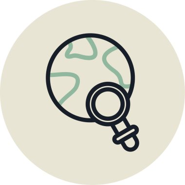 Küre. Web simgesi basit illüstrasyon