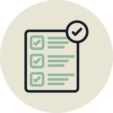 Kontrol listesi. Web simgesi basit tasarım