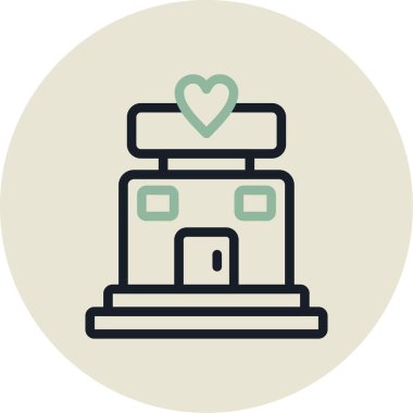 Aşk simgesinin vektör illüstrasyonu