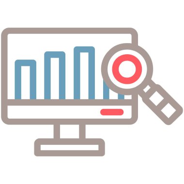 Veri analizi. Web simgesi basit illüstrasyon